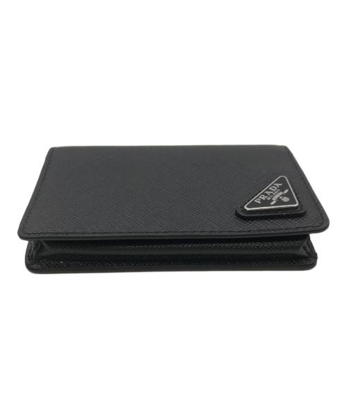 PRADA（プラダ）PRADA (プラダ) サフィアーノ レザー カードケース ブラックの古着・服飾アイテム