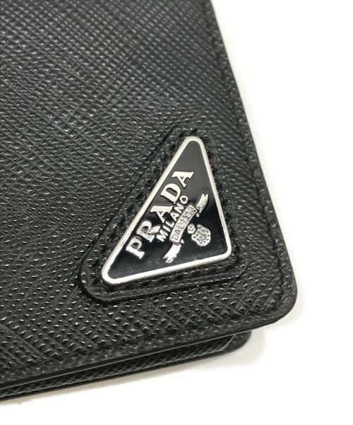 PRADA（プラダ）PRADA (プラダ) サフィアーノ レザー カードケース ブラックの古着・服飾アイテム