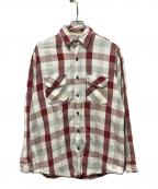 FIVE BROTHERファイブブラザー）の古着「ネルシャツ」｜ホワイト×レッド
