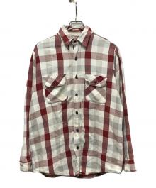 FIVE BROTHER（ファイブブラザー）の古着「ネルシャツ」｜ホワイト×レッド