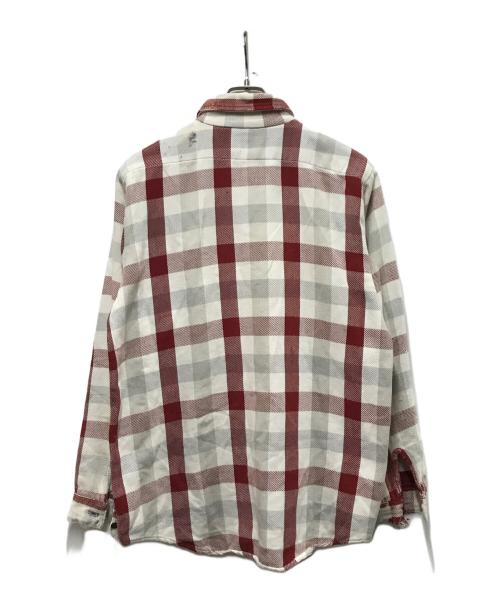 FIVE BROTHER（ファイブブラザー）FIVE BROTHER (ファイブブラザー) ネルシャツ ホワイト×レッド サイズ:15-M-15 1/2の古着・服飾アイテム