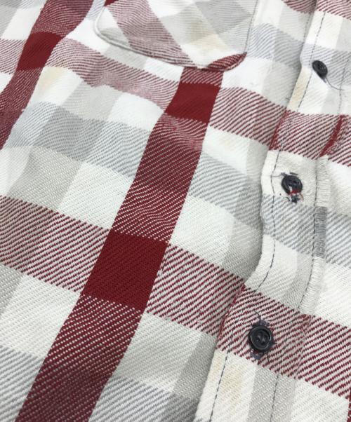 FIVE BROTHER（ファイブブラザー）FIVE BROTHER (ファイブブラザー) ネルシャツ ホワイト×レッド サイズ:15-M-15 1/2の古着・服飾アイテム