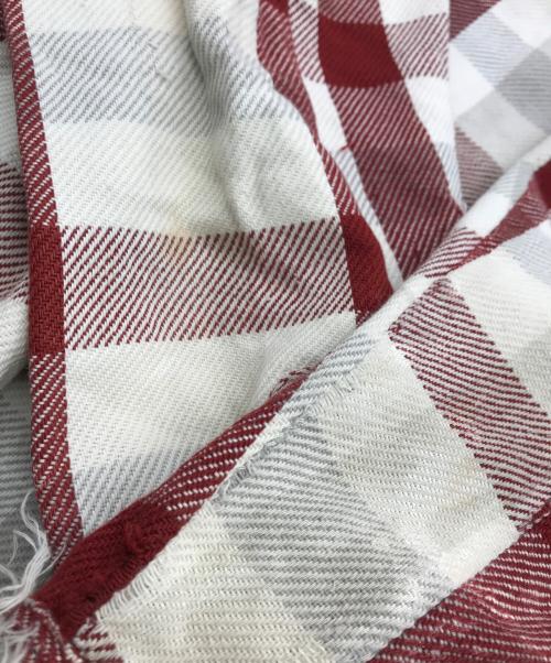 FIVE BROTHER（ファイブブラザー）FIVE BROTHER (ファイブブラザー) ネルシャツ ホワイト×レッド サイズ:15-M-15 1/2の古着・服飾アイテム