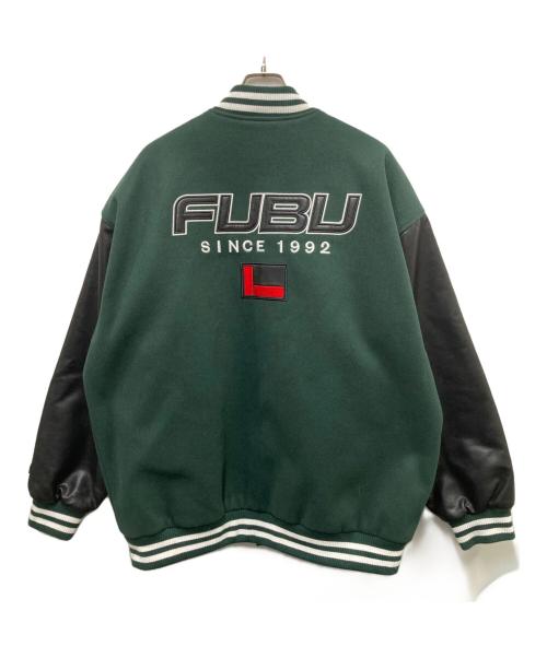 FUBU（フブ）FUBU (フブ) VARSITY JACKET/スタジャン グリーン×ブラック サイズ:XLの古着・服飾アイテム
