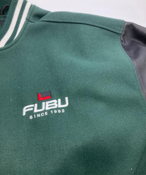 FUBU（フブ）FUBU (フブ) VARSITY JACKET/スタジャン グリーン×ブラック サイズ:XLの古着・服飾アイテム
