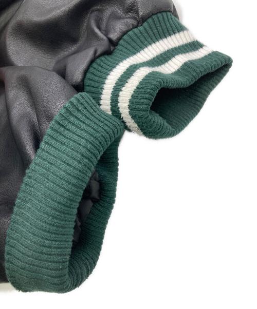 FUBU（フブ）FUBU (フブ) VARSITY JACKET/スタジャン グリーン×ブラック サイズ:XLの古着・服飾アイテム