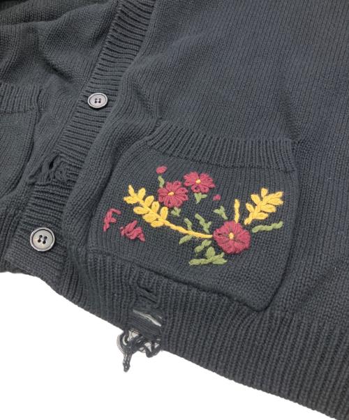 FUCKING AWESOME（ファッキンオーサム）Fucking Awesome (ファッキンオーサム) ダメージニットカーディガン ブラック サイズ:2Xの古着・服飾アイテム