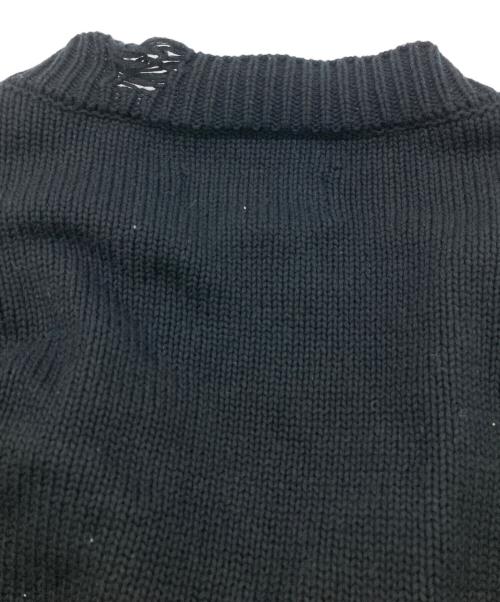 FUCKING AWESOME（ファッキンオーサム）Fucking Awesome (ファッキンオーサム) ダメージニットカーディガン ブラック サイズ:2Xの古着・服飾アイテム