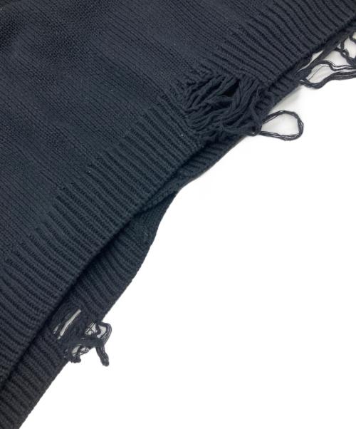 FUCKING AWESOME（ファッキンオーサム）Fucking Awesome (ファッキンオーサム) ダメージニットカーディガン ブラック サイズ:2Xの古着・服飾アイテム