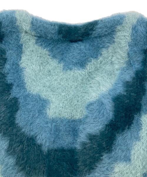 FUCKING AWESOME（ファッキンオーサム）Fucking Awesome (ファッキンオーサム) Acid Hairy Cardigan ブルー サイズ:Ｌの古着・服飾アイテム