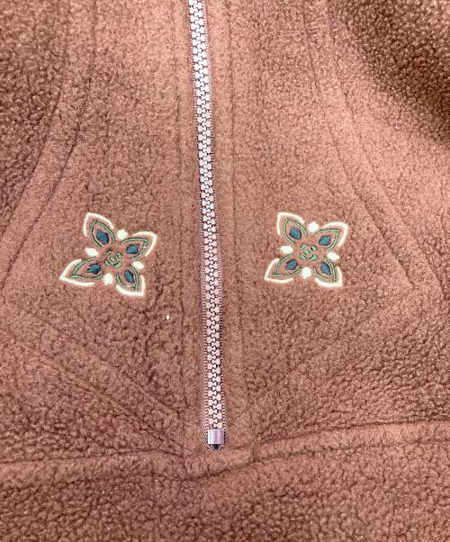L.L.Bean（エルエルビーン）L.L.Bean (エルエルビーン) 刺繍プルオーバーフリースジャケット ブラウン サイズ:-の古着・服飾アイテム