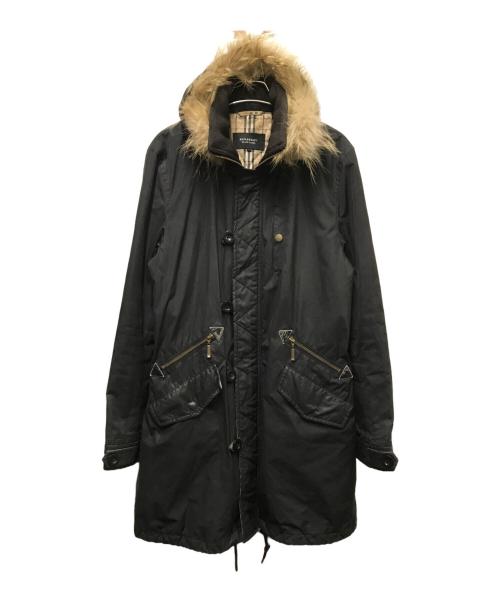 BURBERRY BLACK LABEL（バーバリーブラックレーベル）BURBERRY BLACK LABEL (バーバリーブラックレーベル) モッズコート ブラック サイズ:Lの古着・服飾アイテム