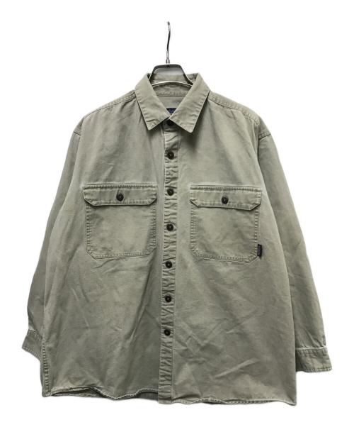 Patagonia（パタゴニア）Patagonia (パタゴニア) オーガニックコットン キャンバスワークシャツ ベージュ サイズ:Lの古着・服飾アイテム