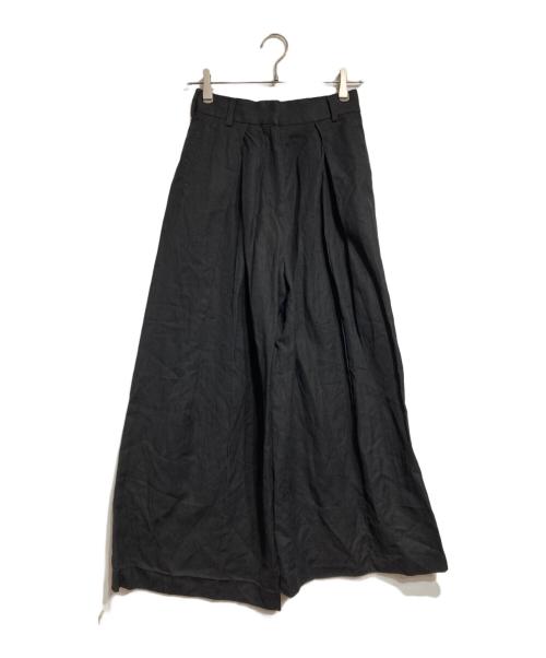 Acne studios（アクネ ストゥディオス）Acne studios (アクネ ストゥディオス) ウールリネンバギースラックス/Wool and linen baggy slacks ブラック サイズ:32の古着・服飾アイテム