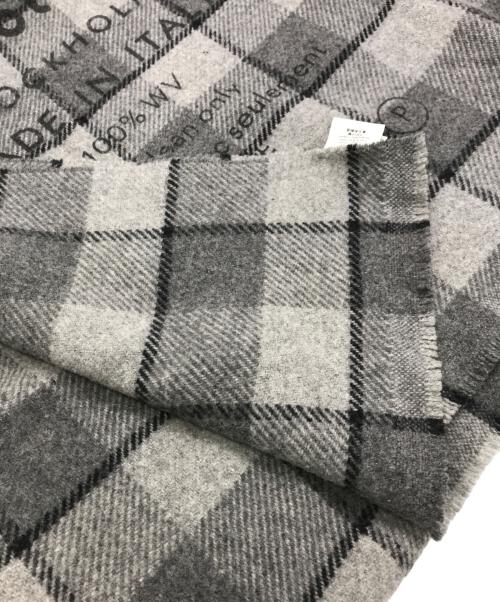 Acne studios（アクネ ストゥディオス）ACNE STUDIOS (アクネ ストゥディオス) チェック大判ストール グレーの古着・服飾アイテム