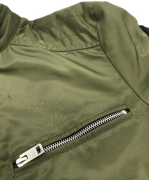 DIESEL（ディーゼル）DIESEL (ディーゼル) J-GLORYシングルライダースジャケット カーキ サイズ:Mの古着・服飾アイテム