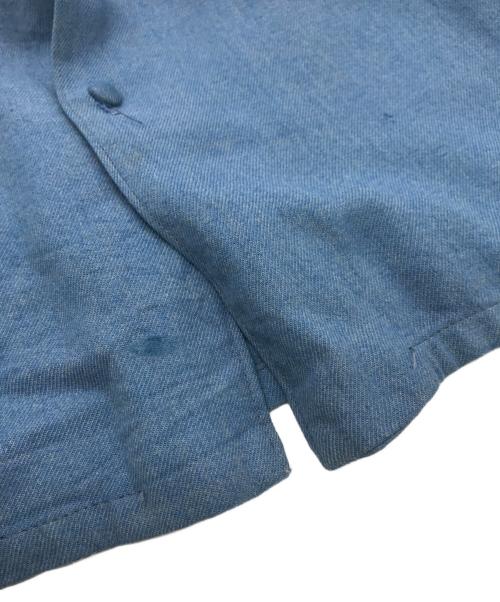 LANCER（ランサーズ）LANCER (ランサーズ) ギャバジンループカラーシャツ スカイブルー サイズ:Ｍの古着・服飾アイテム