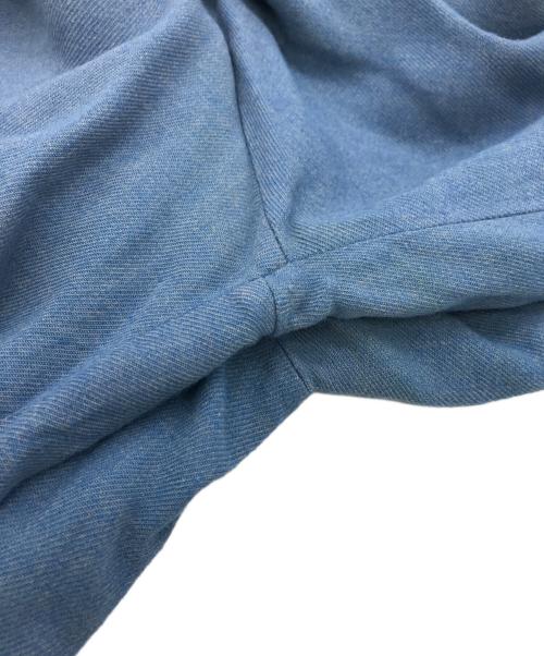 LANCER（ランサーズ）LANCER (ランサーズ) ギャバジンループカラーシャツ スカイブルー サイズ:Ｍの古着・服飾アイテム