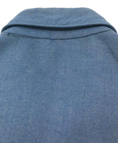 LANCER（ランサーズ）LANCER (ランサーズ) ギャバジンループカラーシャツ スカイブルー サイズ:Ｍの古着・服飾アイテム