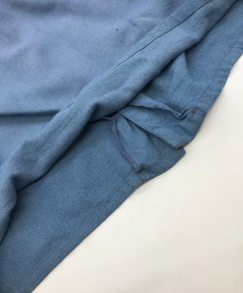 LANCER（ランサーズ）LANCER (ランサーズ) ギャバジンループカラーシャツ スカイブルー サイズ:Ｍの古着・服飾アイテム
