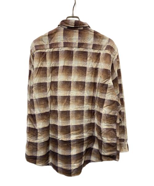 big mac（ビッグマック）BIG MAC (ビッグマック) 60s オンブレチェックプリントライトネルシャツ ブラウン サイズ:Lの古着・服飾アイテム