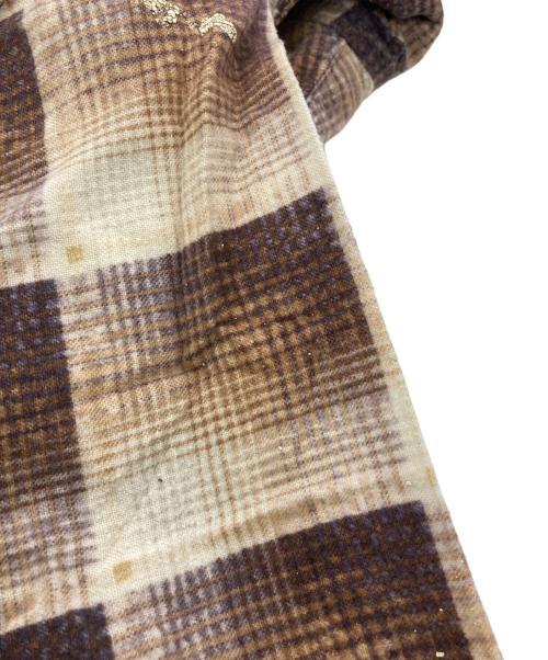 big mac（ビッグマック）BIG MAC (ビッグマック) 60s オンブレチェックプリントライトネルシャツ ブラウン サイズ:Lの古着・服飾アイテム