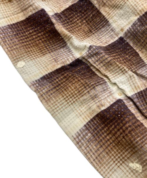 big mac（ビッグマック）BIG MAC (ビッグマック) 60s オンブレチェックプリントライトネルシャツ ブラウン サイズ:Lの古着・服飾アイテム