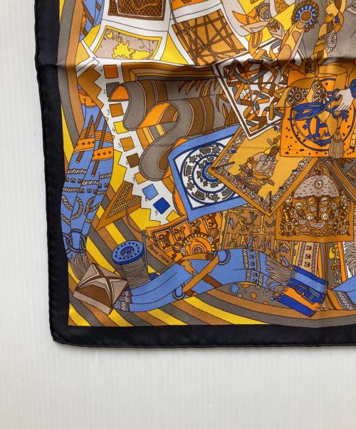 HERMES（エルメス）HERMES (エルメス) MADEMOISELLE SOIE シルクスカーフ/カレ45 オレンジの古着・服飾アイテム