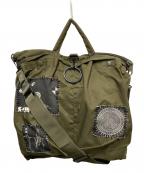 MINUSマイナス）の古着「パッチワークヘルメットバッグ」｜カーキ