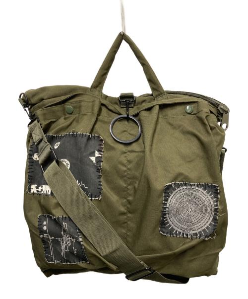 MINUS（マイナス）MINUS (マイナス) パッチワークヘルメットバッグ カーキの古着・服飾アイテム