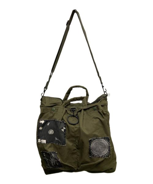 MINUS（マイナス）MINUS (マイナス) パッチワークヘルメットバッグ カーキの古着・服飾アイテム