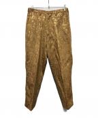 HELLRAZORヘルレイザー）の古着「ペイズリージャガードパンツ」｜ゴールド