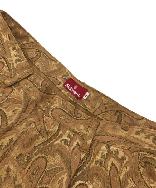 HELLRAZOR（ヘルレイザー）HELLRAZOR (ヘルレイザー) ペイズリージャガードパンツ ゴールド サイズ:Sの古着・服飾アイテム