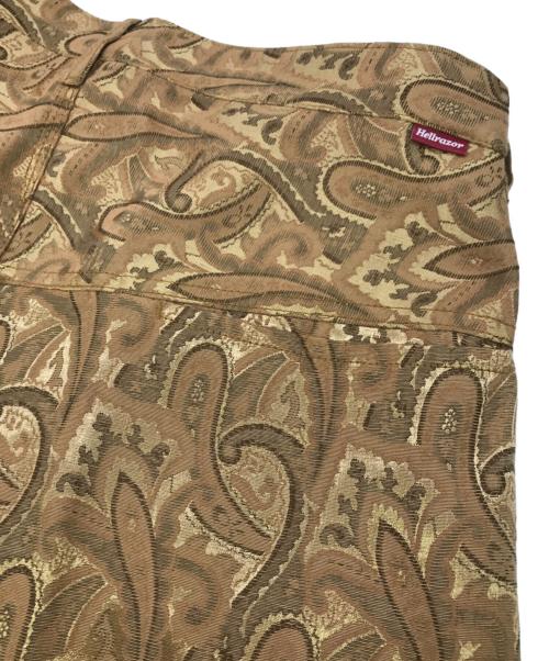 HELLRAZOR（ヘルレイザー）HELLRAZOR (ヘルレイザー) ペイズリージャガードパンツ ゴールド サイズ:Sの古着・服飾アイテム