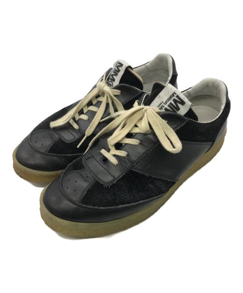 MM6 Maison Margiela（エムエムシックスメゾンマルジェラ）MM6 Maison Margiela (エムエムシックスメゾンマルジェラ) ジャーマントレーナースニーカー ブラック サイズ:41の古着・服飾アイテム