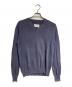 Martin Margiela（マルタン・マルジェラ）の古着「コットンリネンVネックニット/Cotton-linen V-neck sweater や Cotton-linen V-neck knit top 」｜ネイビー