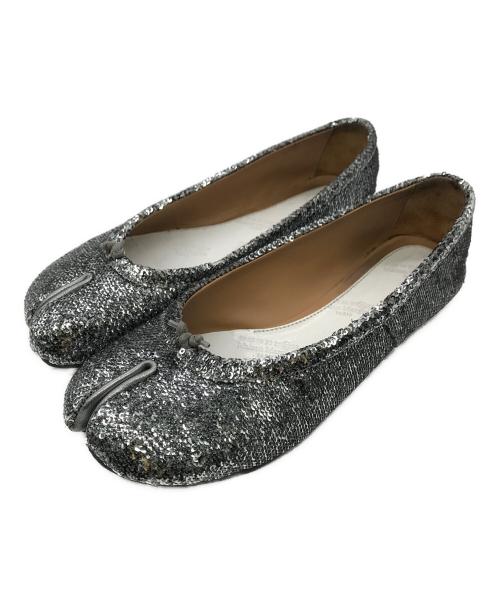 Martin Margiela22（マルタン・マルジェラ22）Martin Margiela22 (マルタン・マルジェラ22) Tabi グリッターバレエシューズ グレー サイズ:35の古着・服飾アイテム