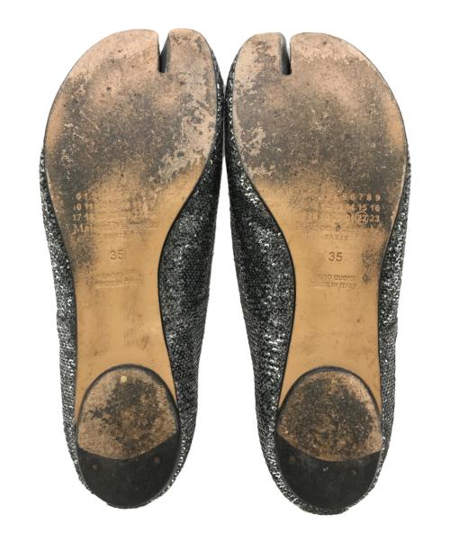 Martin Margiela22（マルタン・マルジェラ22）Martin Margiela22 (マルタン・マルジェラ22) Tabi グリッターバレエシューズ グレー サイズ:35の古着・服飾アイテム