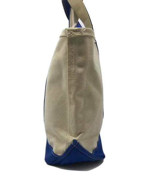 L.L.Bean（エルエルビーン）L.L.Bean (エルエルビーン) ボート・アンド・トート、ジップ・トップ ブルー×アイボリーの古着・服飾アイテム