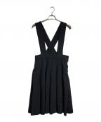 BLACK COMME des GARCONSブラックコムデギャルソン）の古着「ポリエステル縮絨ジャンパースカート/jumper dress」｜ブラック