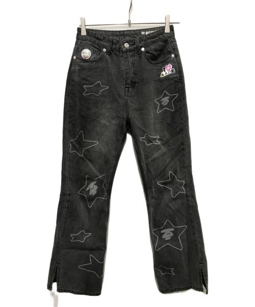 Aape BY A BATHING APE（エーエイプ バイ アベイシングエイプ）AAPE BY A BATHING APE (エーエイプ バイ アベイシングエイプ) AAPE DENIM PANTS ブラック サイズ:XXSの古着・服飾アイテム