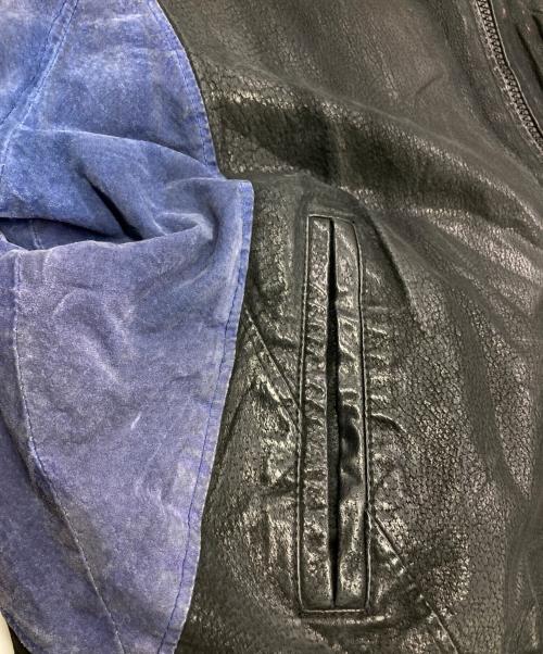 GENUINE MERCHANDISE（ジェニュイン マーチャンダイズ）GENUINE MERCHANDISE (ジェニュイン マーチャンダイズ) 90Sレザースタジャン ネイビー サイズ:XXLの古着・服飾アイテム