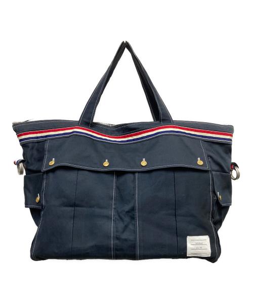 Thom Browne（トムブラウン）Thom Browne (トムブラウン) 2WAYビックトートバッグ ネイビーの古着・服飾アイテム