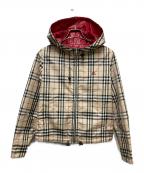 BURBERRY BLUE LABELバーバリー ブルー レーベル）の古着「ノヴァチェックフーデットナイロンジャケット」｜ブラウン