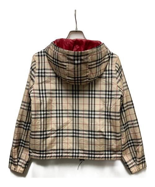 BURBERRY BLUE LABEL（バーバリー ブルー レーベル）BURBERRY BLUE LABEL (バーバリー ブルー レーベル) ノヴァチェックフーデットナイロンジャケット ブラウン サイズ: 38の古着・服飾アイテム