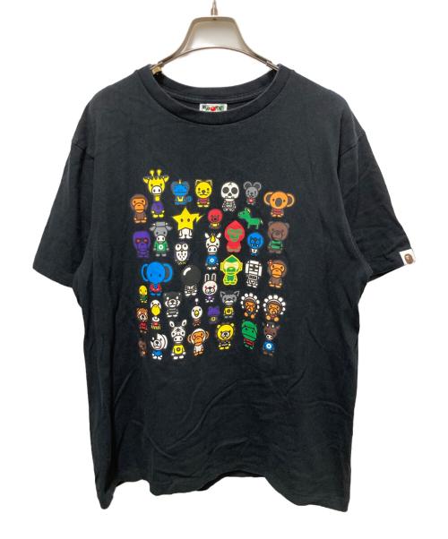 A BATHING APE（アベイシングエイプ）A BATHING APE (アベイシングエイプ) A TO Z TEE ブラック サイズ:Lの古着・服飾アイテム