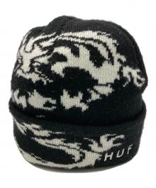 HUF（ハフ）の古着「ドラゴン柄ニットキャップ」｜ブラック