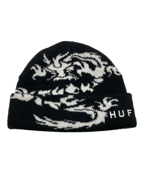 HUF（ハフ）HUF (ハフ) ドラゴン柄ニットキャップ ブラックの古着・服飾アイテム