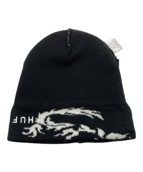 HUF（ハフ）HUF (ハフ) ドラゴン柄ニットキャップ ブラックの古着・服飾アイテム