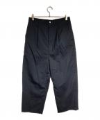 COMME des GARCONS HOMMEコムデギャルソン オム）の古着「ウールトロピカルワイドスラックス/Wool Tropical Wide Slacks」｜ブラック